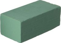 Merkloos Steekschuim/oase - nat - groen - 23 x 7,5 x 11 cm - rechthoekig - Bloemstukken/kerststukjes maken