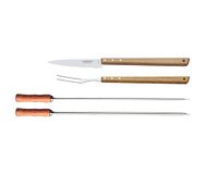 Tramontina Churrasco 4-delige grillset, spiesen en trancheerset, grillspiesen, roestvrij staal, 92000-006