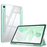 FINTIE Hybride Slim Case voor Samsung Galaxy Tab S9 FE 10.9 Inch/Galaxy Tab S9 11 Inch 2023 met S Pen Houder, Shockproof Cover met Clear Transparante Back Shell, Auto Wake/Sleep, Groen
