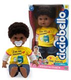 OEM Pop 42 cm met geluidseffecten, gele T-shirt, geschikt voor kinderen vanaf 2 jaar