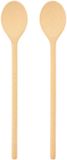 Teemando® 2 x stevige merk houten kooklepels, 30 cm
