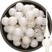 Decoris Bellatio Decorations Kerstballen 37x stuks kunststof 6 cm - met glazen piek glans - wit