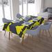 Bonamaison Tafelkleed, Anti-Mold, Sneldrogend, Waterdicht, 100% Polyester Tafellaken, Neon Geel, Rook, 140 x 200 Cm