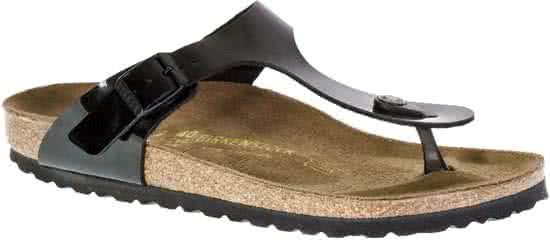 Birkenstock Gizeh Lack - Slippers - Kinderen - Zwart - Maat 38