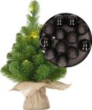 Edelman Bv Mini sapin de Noël artificiel - H45 cm - noir