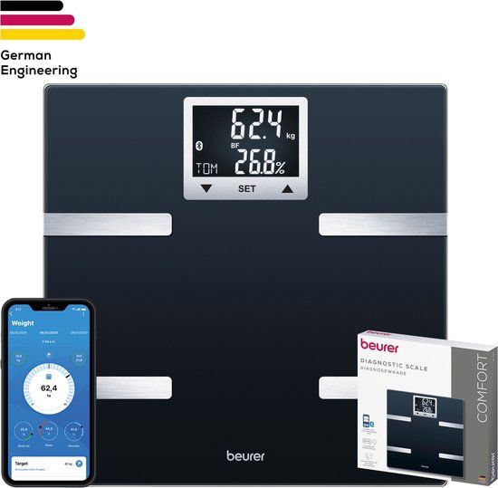 Beurer BF 720 Bluetooth Personenweegschaal - Lichaamsanalyse - Zwart