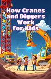 How Bol How Cranes and Diggers Work for Kids: A Beginner's Guide to Construction Machines, Hydraulics, Excavators, and Building Sites with STEM Facts