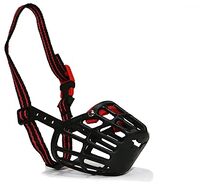 Kunststof mand voor honden - Zwart/rood - 5