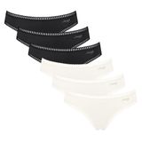 Sloggi GO Crush Mini C6P Slip Set van 6 Zwart/Wit