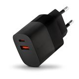 Oplader: ultrasnelle 33 W wandlader met 2 poorten: USB-C en USB-A, ideaal voor het snel opladen van elektronische apparaten.