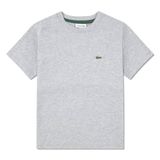Lacoste T-shirt grijs Jongens Katoen Ronde hals Effen - maat 140
