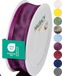 Halbach Seidenbänder Premium cadeaulint met draadrand, breedte 25 mm, lengte 25 m, Öko-Tex 100 gecertificeerd lint, taftband made in Germany, kleur: donkerpaars