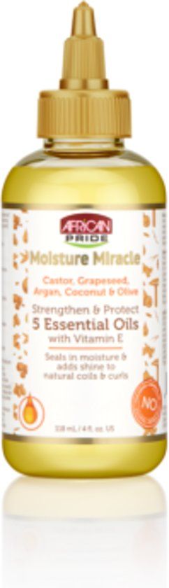 African Pride Moisture Miracle Strengthen & Protect 5 Essential Oils with Vitamin E 118ml