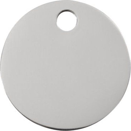 Red Dingo Hondenpenning - Maat L - Rond - 38 mm - Zilver