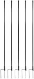 Horizont - Weidepaal - 120cm - Zwart - 5 stuks - Kunststof