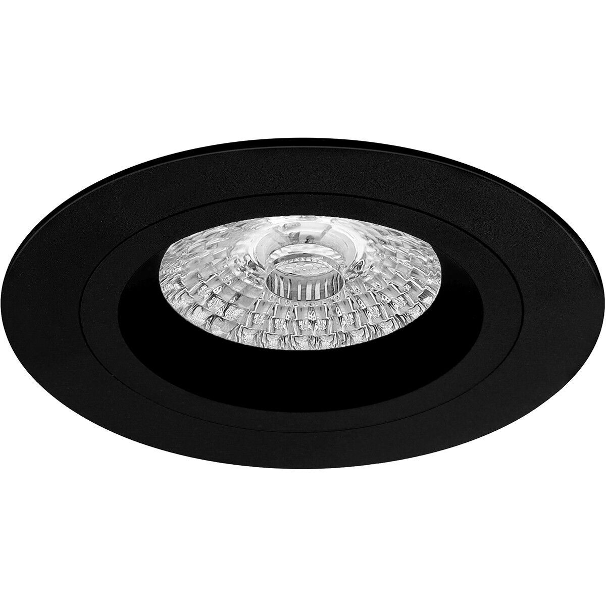 BES LED Spot Armatuur GU10 - Pragmi Rodos Pro - Inbouw Rond - Mat Zwart - Aluminium - Ø93mm