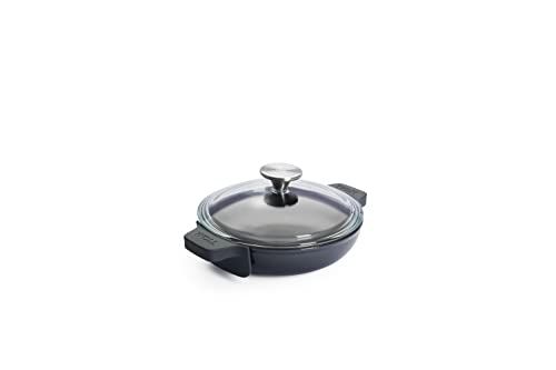 Woll Iron serveerpan met deksel en siliconen handgrepen - inductie - Ø 20 cm