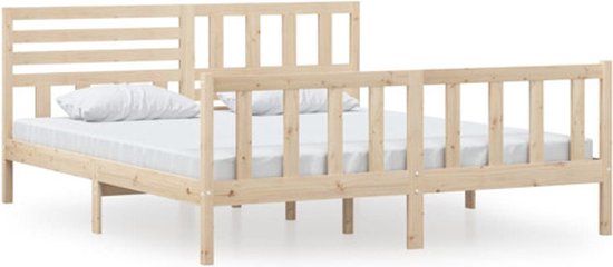 vidaXL Bedframe massief hout 180x200 cm