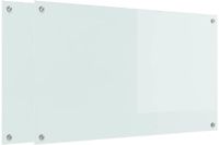 vidaXL Keukenachterwand 2 st wit 100 x 60 cm gehard glas
