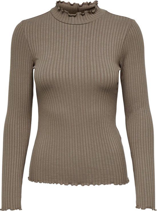 JDY JDYFRANSISKA L/S HIGHNECK TOP JRS NOOS - Walnut - XS
