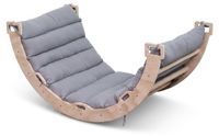 Pont d'escalade en bois - Cadre d'escalade avec coussin - Bois naturel - 97 x 47 x 52 cm