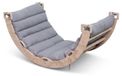 Pont d'escalade en bois - Cadre d'escalade avec coussin - Bois naturel - 97 x 47 x 52 cm