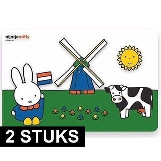 Clementoni 2x Placemat in het weiland 44 x 29 cm - Placemats/onderleggers voor peuters/kinderen