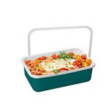 Color HoneyWare Color Line emaille vershouddoos, Petrol M plat, 0,74 l