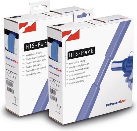 HellermannTyton 300-32546 Krimpkous zonder lijm Blauw 25.40 mm 12.70 mm Krimpverhouding:2:1 5 m