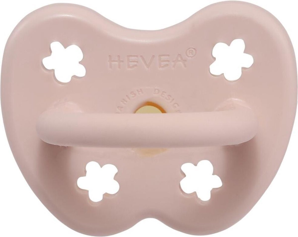 Hevea speen orthodontisch Powder pink 0-3 mnd