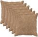 vidaXL - Kussensloop - 6 stuks - HOUTEN - Taupe - 60 x 60 cm