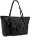 LEABAGS Sac à main en cuir pour femmes - Sac shopper premium en cuir véritable, sacoche d'ordinateur portable professionnelle jusqu'à 16 pouces, sac fourre-tout pour le travail, l'université, l'école, les loisirs ou le shopping - Nappa Noir