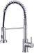 Robinet de cuisine - Avec douchette extractible - 2 types de jet - Pivotant à 360° - Haute pression - Inox 304 - Brossé