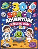 Space Coloring Book for Kids: 30 Astronaut, Rocket, and Planet Pages for Boys Ages 3-8 | Simple Bold Outer Space Designs