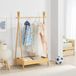 en.casa Kledingrek Sola 126x73x42 cm bamboe houtkleurig