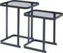 en.casa Set de tables d'appoint Laxå noir