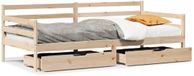 vidaXL Slaapbank met lades 80x200 cm massief grenenhout wit