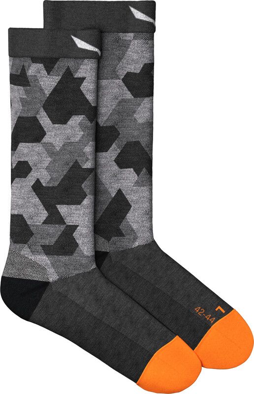 SALEWA Pedroc Camo Am Crew Sokken Heren - Zwart/Grijs - EU 45-47