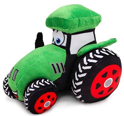 Toyland Toyland® 21 cm (8 inch) pluche landbouwtractor - groen - slaapkamerdecoratie voor jongens