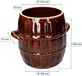KOTARBAU® Fermentatiepot 3,2 L - Zuurkoolpot - Keramische Fermentatiepot Steengoed - Bruin