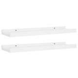 VidaXL Fotoplanken 2 st 40x9x3 cm MDF wit