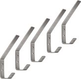 Sotech 5 stuks Kapstokhaken ALBA moderne jashaak echt roestvrij staal 142 x 20 mm