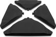 VONROC Premium Parasoltegels - Driehoekig - Vulbaar - Zwart - Set van 4 stuks