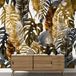 Papier peint panoramique feuilles tropicales 195 cm x 195 cm