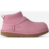 UGG® Classic Ultra met elastisch omslagboord voor kinderen in Dusty Orchid, Maat 37, Suede/Textiel/Gerecyclede Materialen