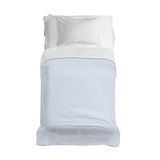 PENSIERI DELICATI Sprei 170 x 280 cm, eenpersoonslaken 100% katoen piqué, ideaal als meubeldeken, voor eenpersoonsbed, patroon Dublin blauw, 100% Made in Italy