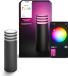 Philips Hue Lucca lage sokkellamp - Antraciet grijs - IP44