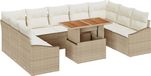 vidaXL Banc de jardin beige polyrotin