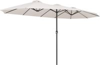 Kingsleeve Dubbele Parasol XXL - 460x270cm UV Bescherming – Beige
