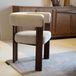 DÉJA Living Eetkamerstoel Aragon - Beige/Walnoot - Set van 2